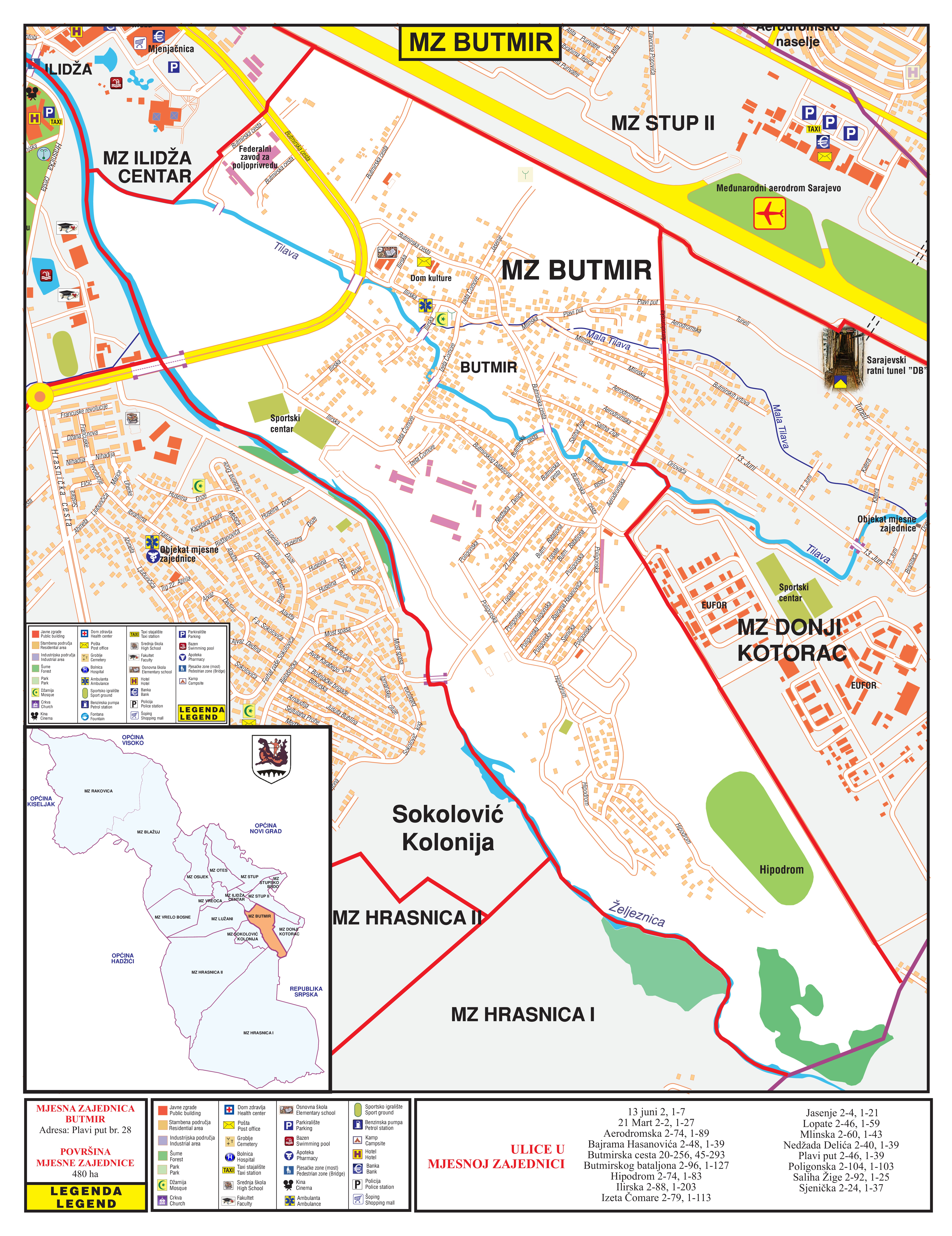 Mapa mjesne zajednice Butmir